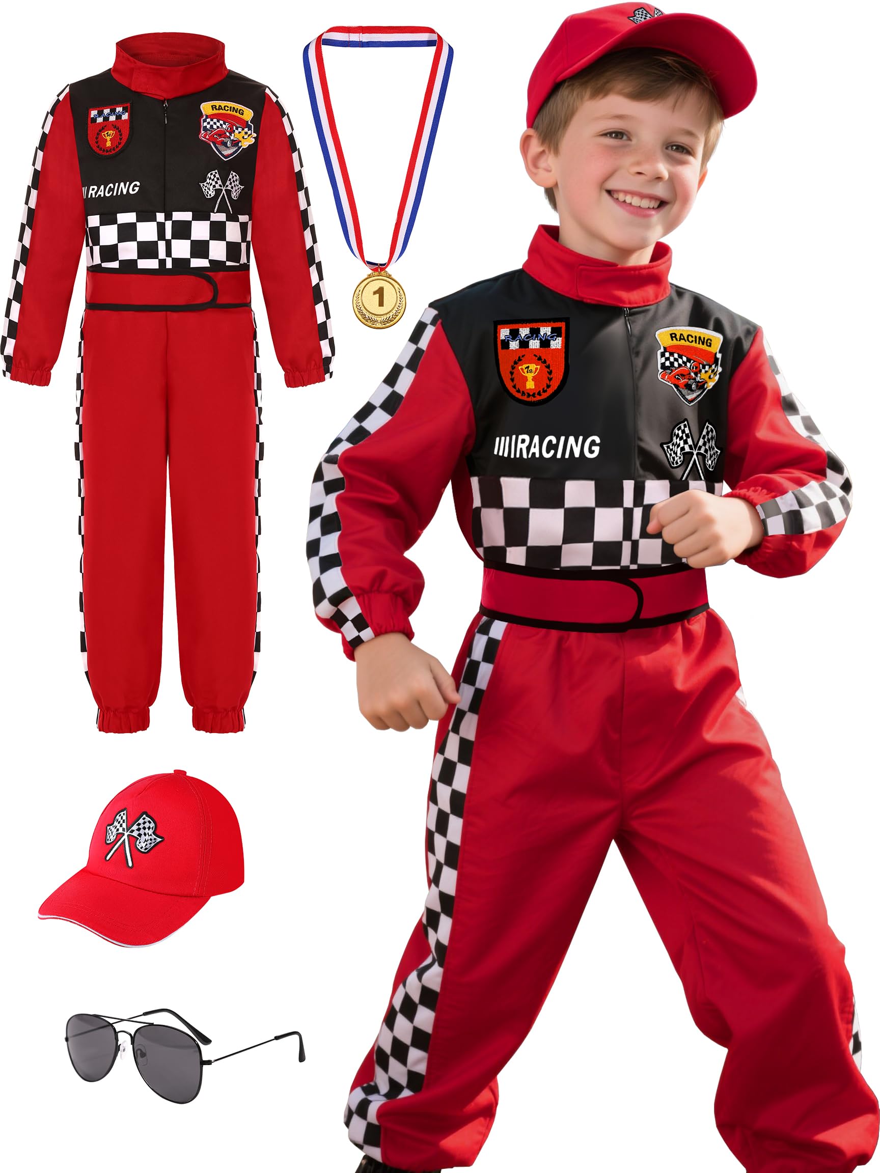Bordazor race car driver hat completes the kid racer look for costumes