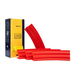 BORICO 4-pack card holders, side view red, helps hide cards from opponents