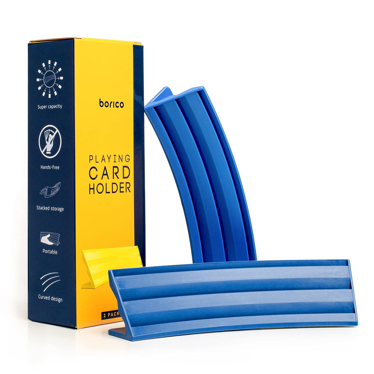 BORICO card holders blue pack 2 keeps cards neatly organized for quick access