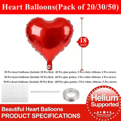 BorKinHa foil heart balloon for wedding decor and celebrations