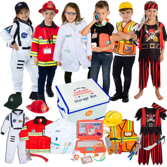 Born Toys 6-in-1 office costume with accessories for imaginative role-play at home