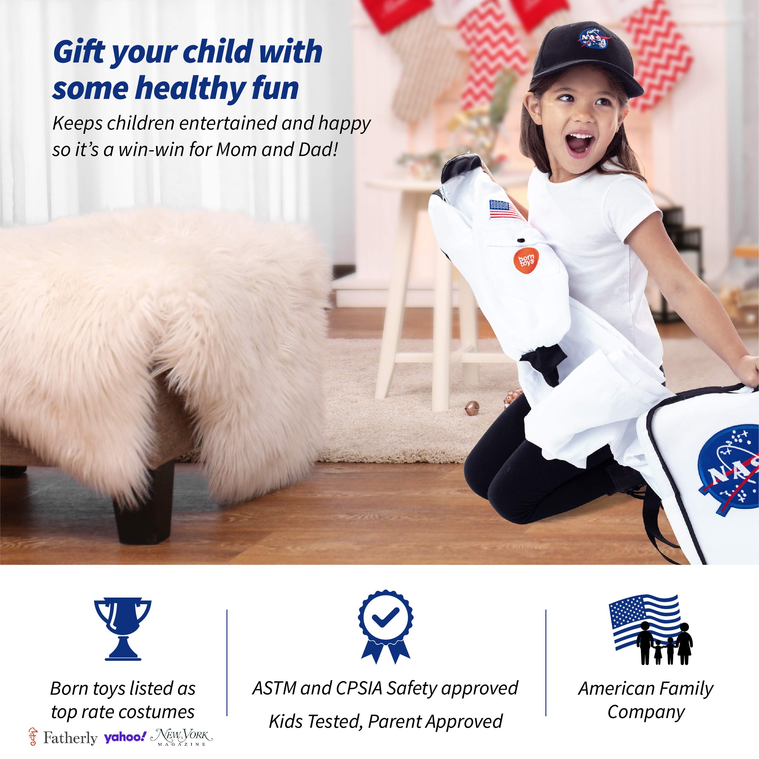 Born Toys office role costume for pretend meetings and imaginative play.