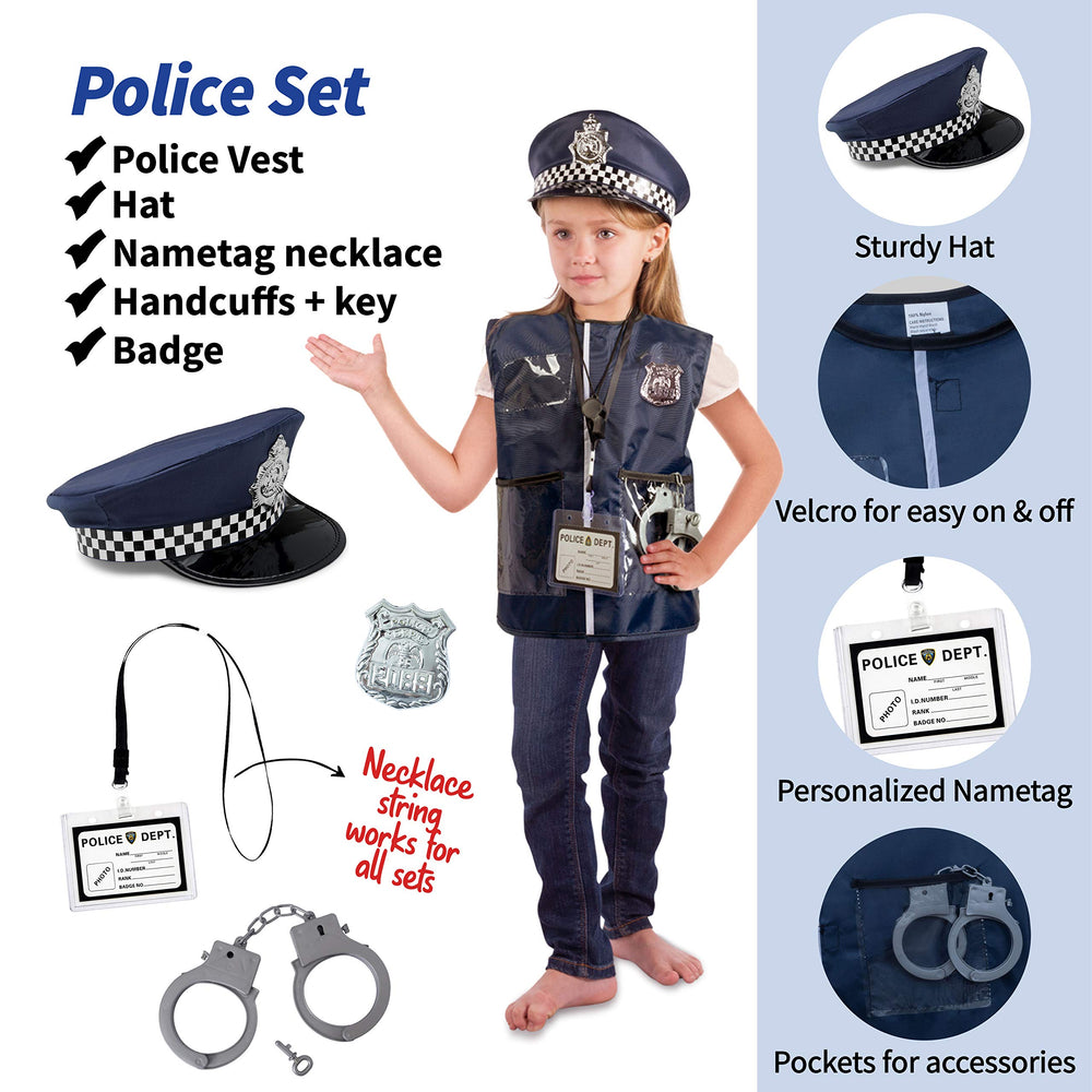 Born Toys police costume set with hat boosts social dress-up play