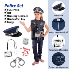 Born Toys police costume set with hat boosts social dress-up play