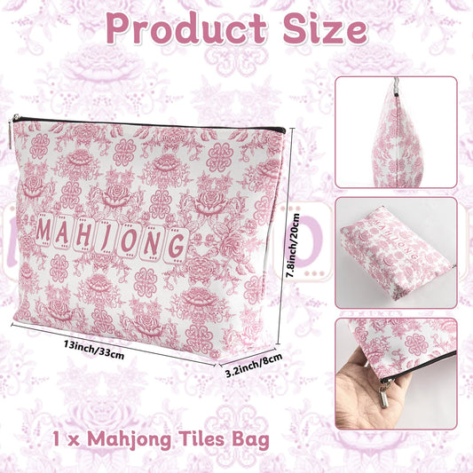 Bornerwhite mahjong tile bag 13x7.8 inches ready for tiles