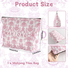 Bornerwhite mahjong tile bag 13x7.8 inches ready for tiles