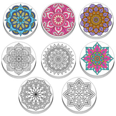 Bosctanuc fuzzy mandala cardset with 22.5 cm diameter for focused coloring sessions