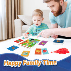 Bosctanuc Loteria family game night setup promotes social interaction and learning.