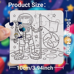 Bosctanuc outer-space puzzle astronaut designs support focused coloring and coordination