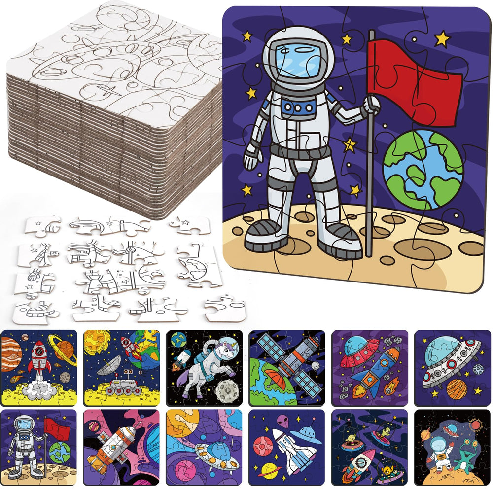 Bosctanuc outer-space puzzle planet designs promote creativity and fine motor practice