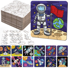 Bosctanuc outer-space puzzle planet designs promote creativity and fine motor practice