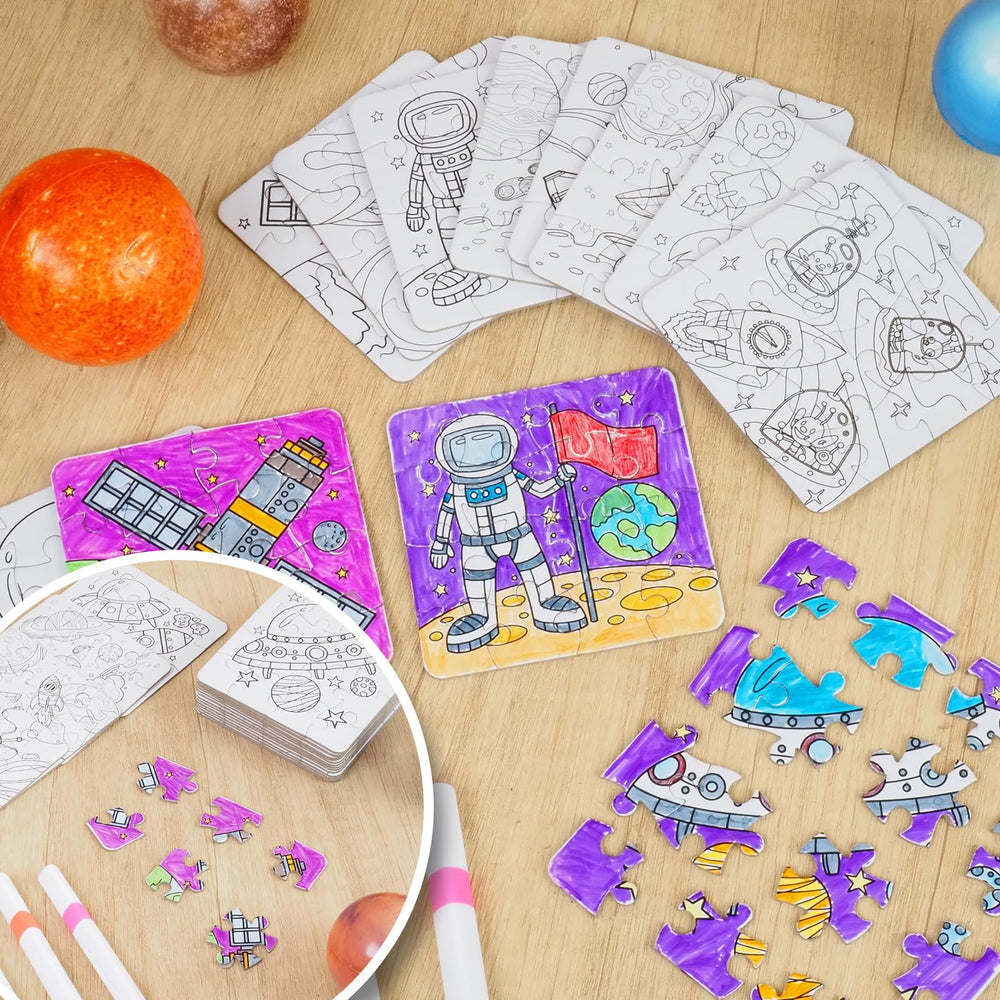 Bosctanuc outer-space puzzle varied designs provide versatile party favors and classroom activities