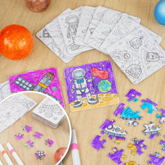 Bosctanuc outer-space puzzle varied designs provide versatile party favors and classroom activities