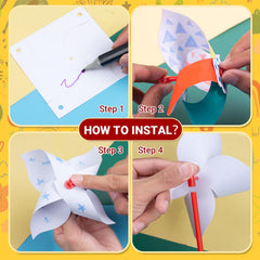 Bosctanuc pinwheels assembly-fastener easy built for classroom activities
