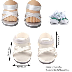BOSOIRSOU 18-inch doll slippers – cozy indoor wear for calm imaginative scenes.