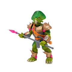 Dynamic pose of the Ceratopsian Guard highlighting articulation by Boss Fight Studio