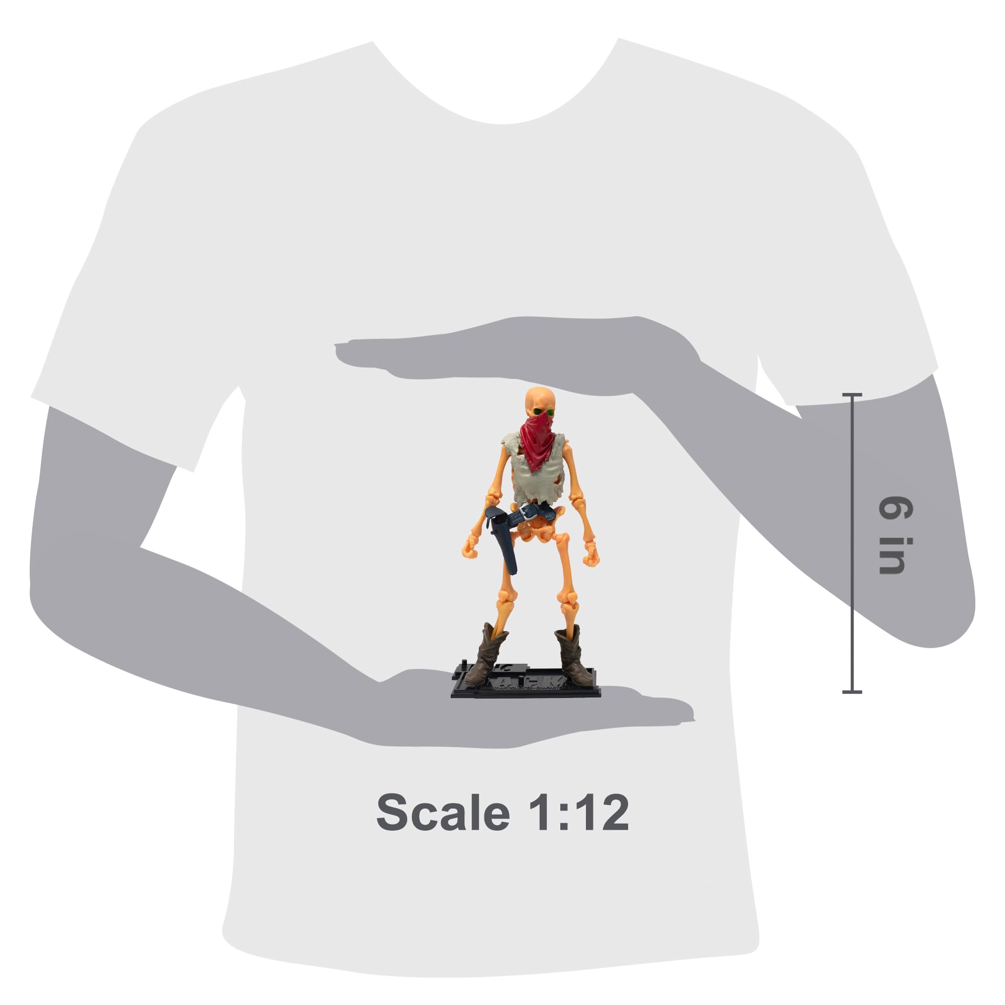 Boss Fight Studio Epic H.A.C.K.S. Outlaw skeleton stance ideal for dynamic dioramas.