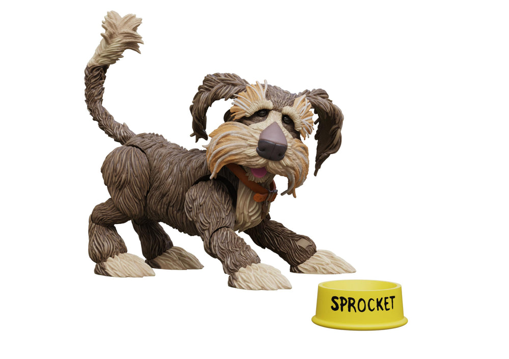 Boss Fight Studio Fraggle Rock Sprocket collectible display-ready pose options.