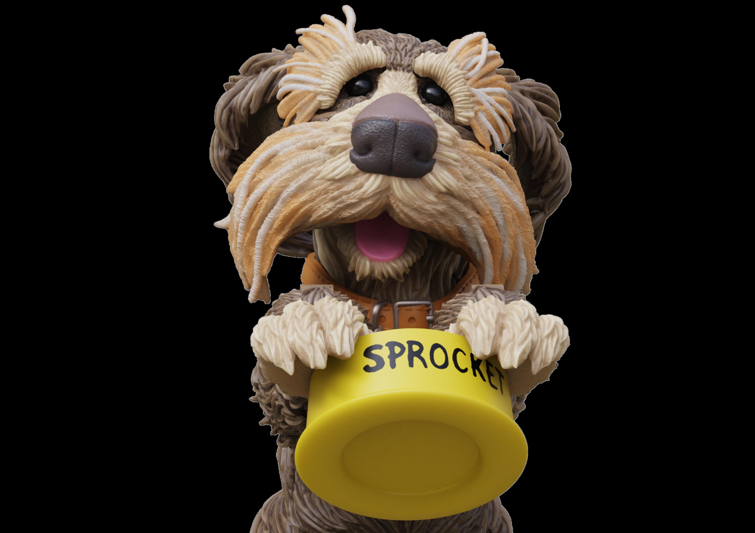 Boss Fight Studio Fraggle Rock Sprocket official licensed design detail.