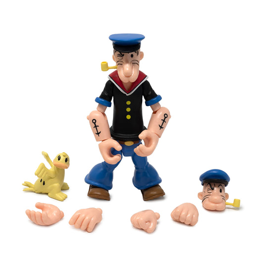 Popeye articulation in posed action demonstrates pose versatility