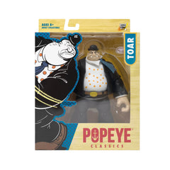Boss Fight Studio Popeye Toar display-ready with accessories and interchangeable parts.