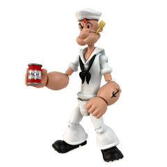 Boss Fight Studio Popeye in white sailor suit figure ready for display and collection.