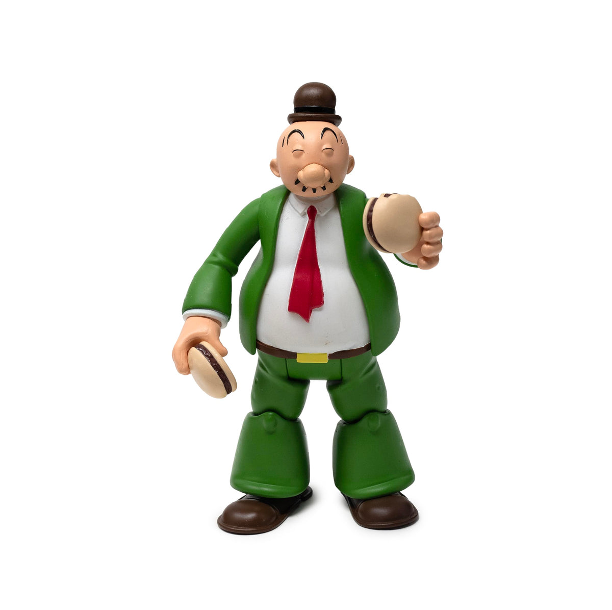 Boss Fight Studio Power Stars Wimpy figure with hamburger accessory, ideal for playful display.