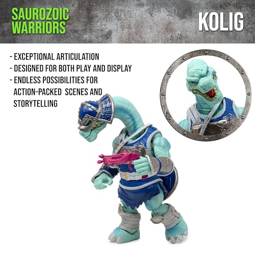 Boss Fight Studio Saurozoic Warrior Kolig Shipbreaker crossbow enables action-packed display