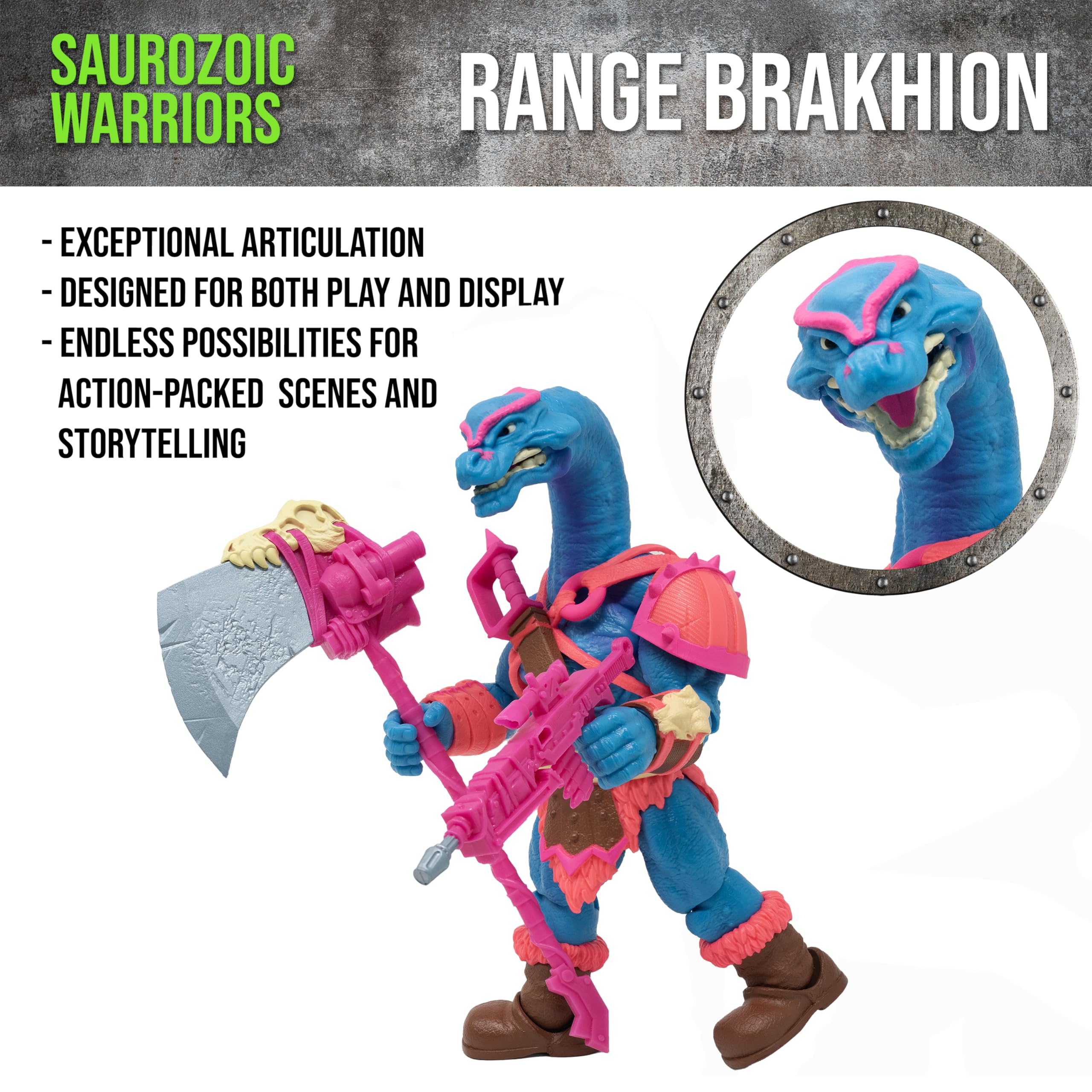 Range Brakhion accessories display shows complete weapon and gear set