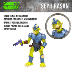 Seph Rasan shield and sword setup for close combat display poses.