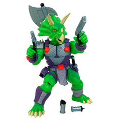 Boss Fight Studio Saurozoic Triax Skiver halberd pose for action-packed display.