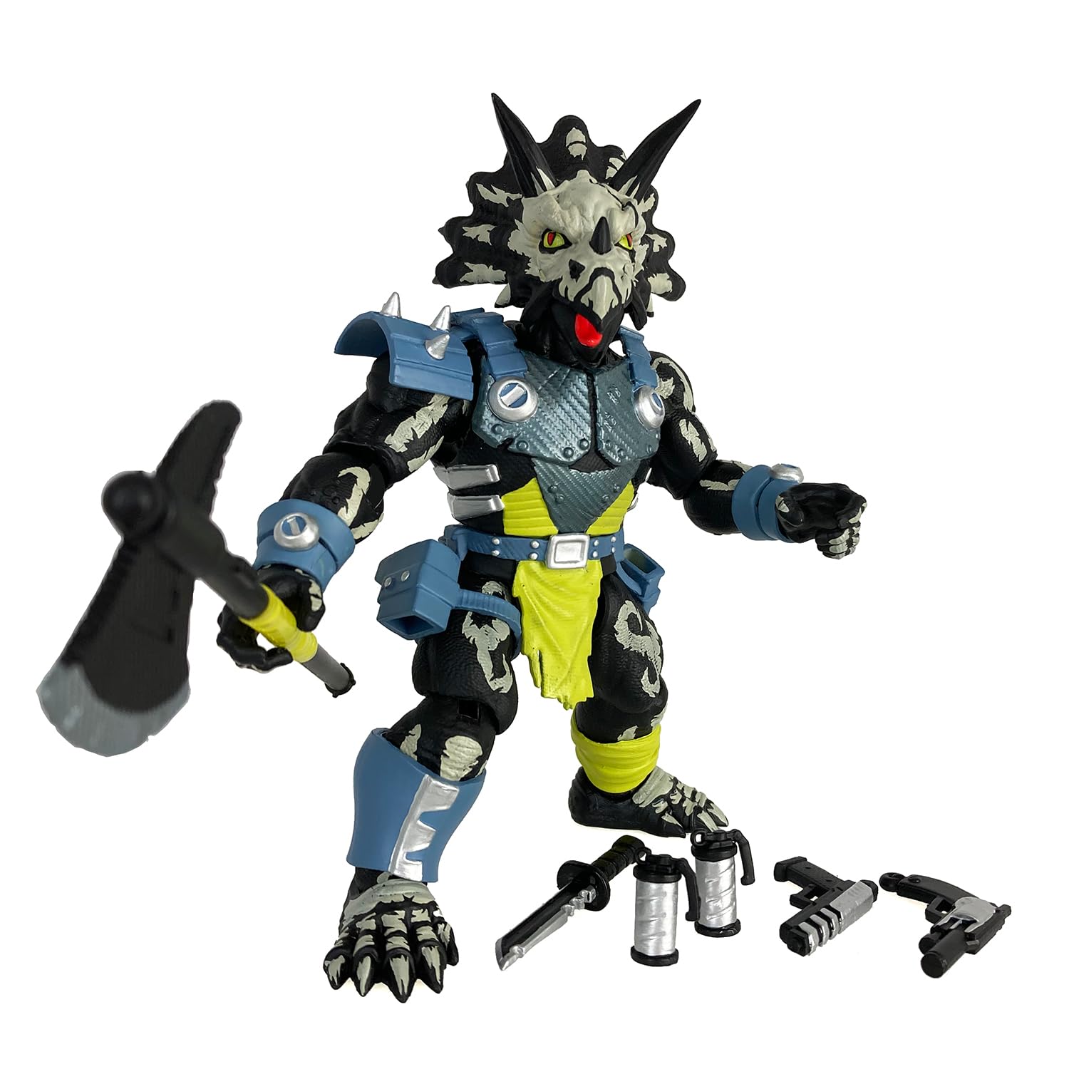 Boss Fight Studio Saurozoic Warrior Triax Skiver armored detail close-up.