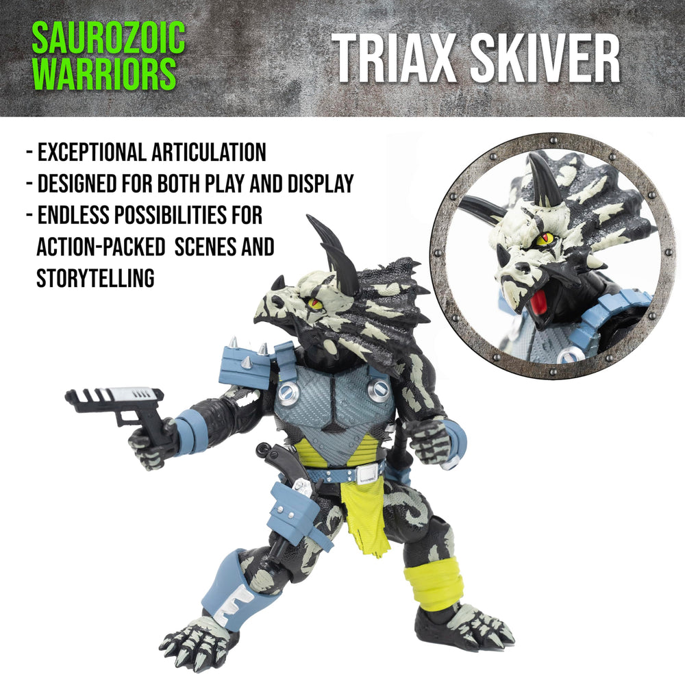 Boss Fight Studio Saurozoic Warrior Triax Skiver camouflaged in Night Lands.