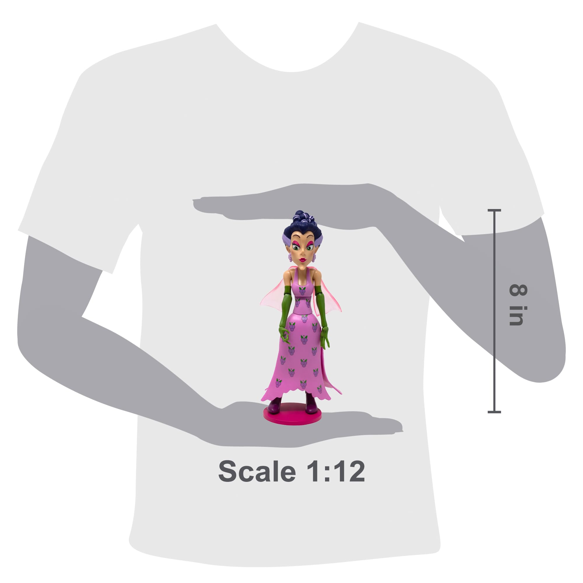 Dynamic articulation of Boss Fight Studio Strawberry Shortcake Deluxe Sour Grapes for vivid poses.