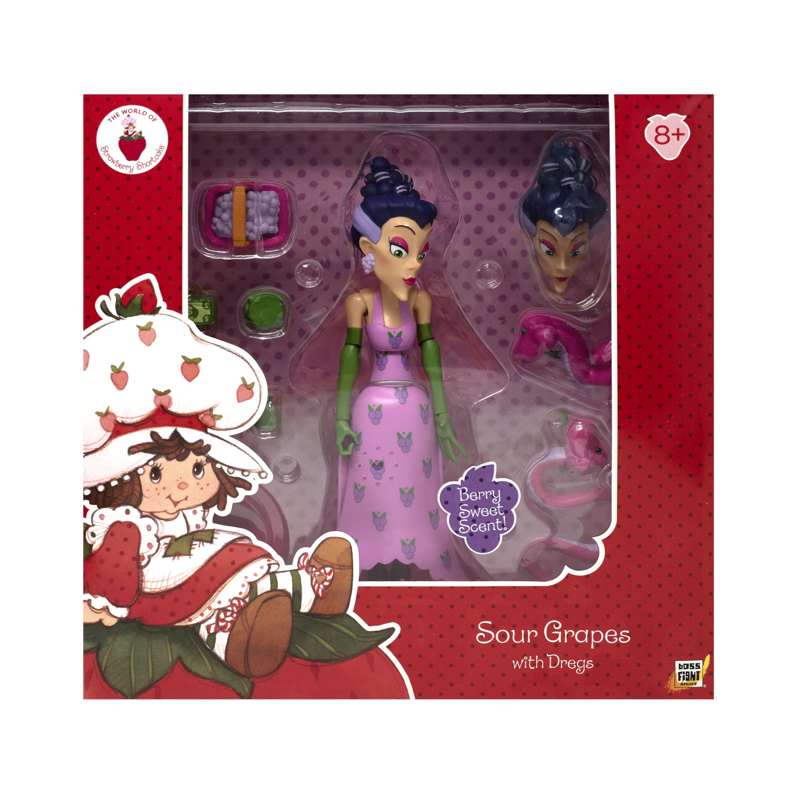Basket of grapes accessory enhances fruity vignette for Boss Fight Studio figure.