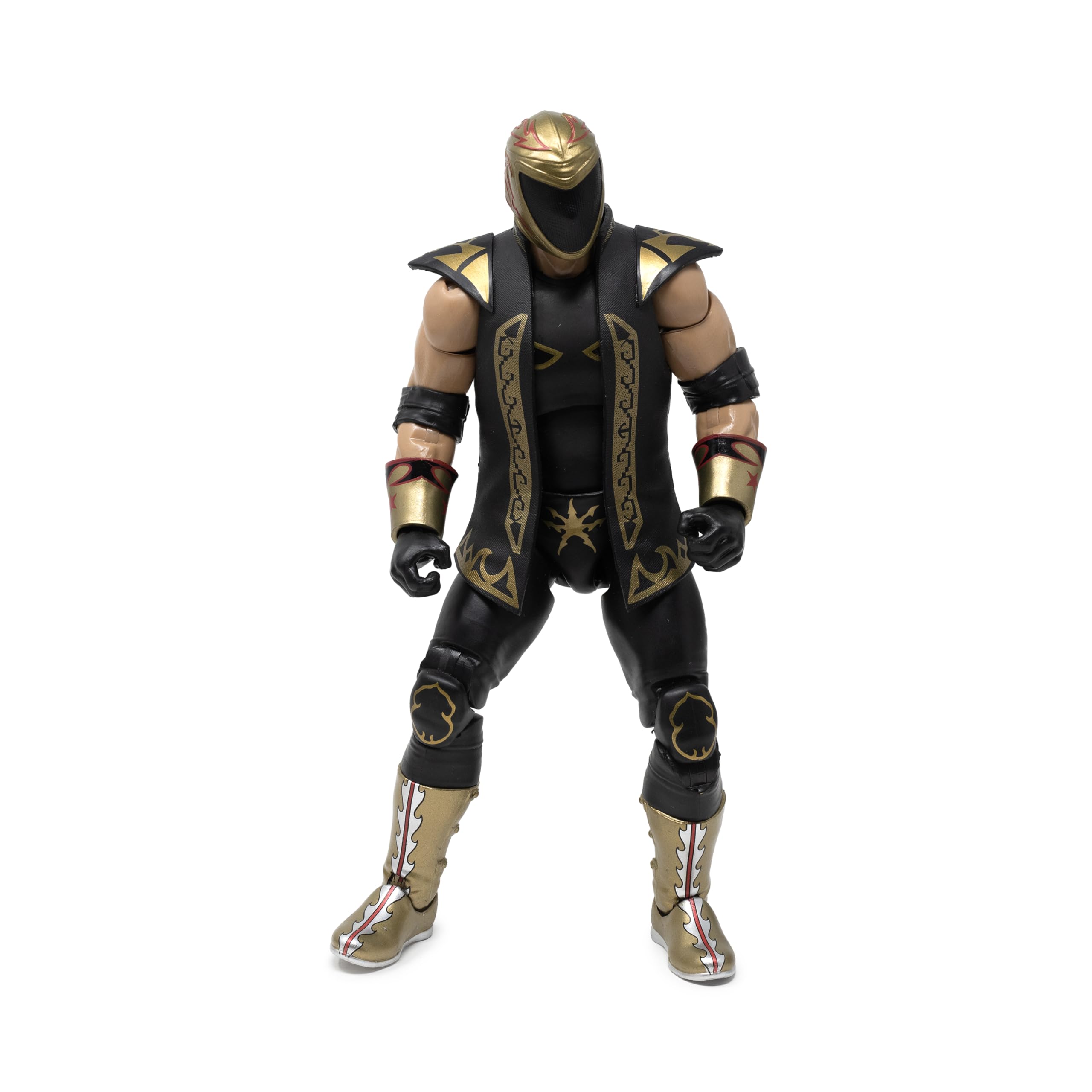 Boss Fight Studio Tinieblas Jr entrance gear highlights black and gold detail for display