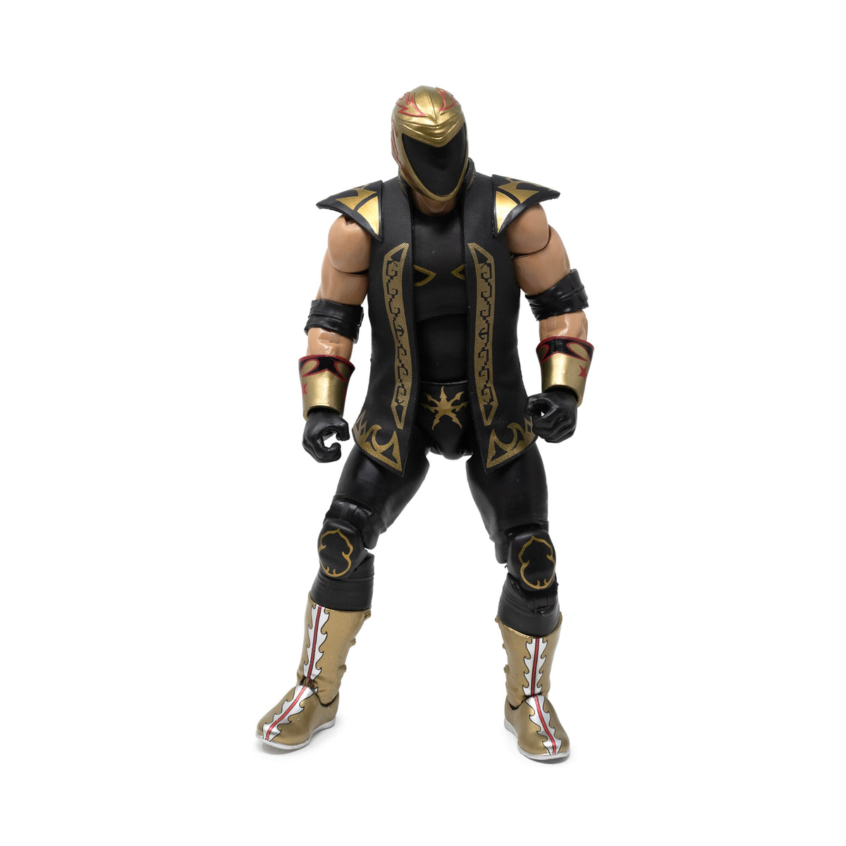 Boss Fight Studio Tinieblas Jr entrance gear highlights black and gold detail for display