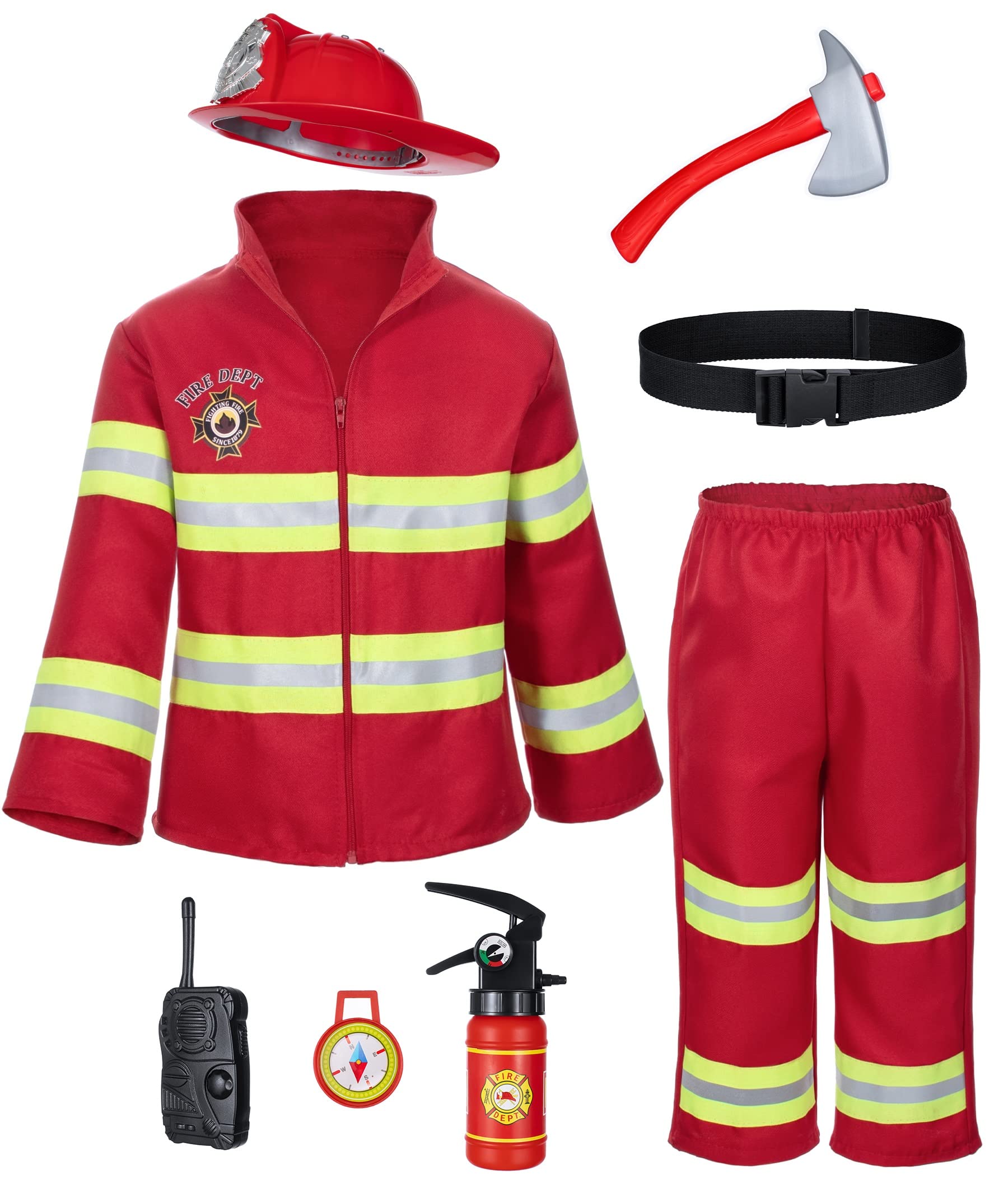 Bosvin kid fireman costume jacket for imaginative play and dress-up adventures