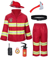 Bosvin kid fireman costume jacket for imaginative play and dress-up adventures