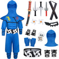 Bosvin Kids Ninjia Costume blue muscle jumpsuit for active play and cosplay