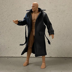 BOSWON 1/12 sodier wired trench coat, side view for dynamic posing.