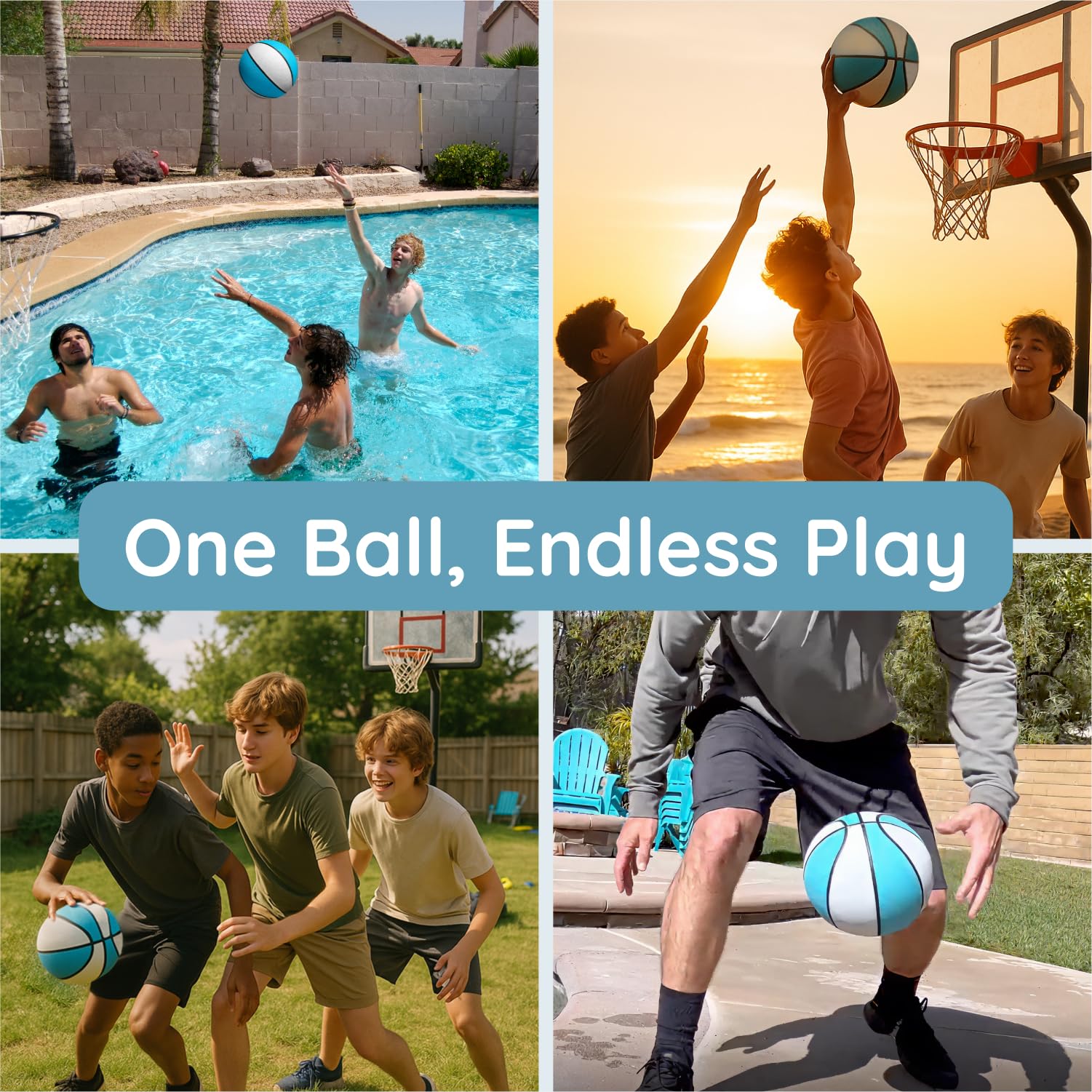 Botabee compatible with Dun-Rite and SwimWays hoops for quick setup