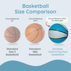Botabee durable rubber pool basketball built to withstand daily poolside use