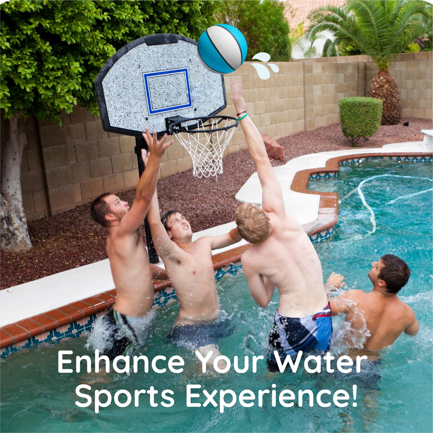 Botabee outdoor-ready pool basketball for versatile water and yard games