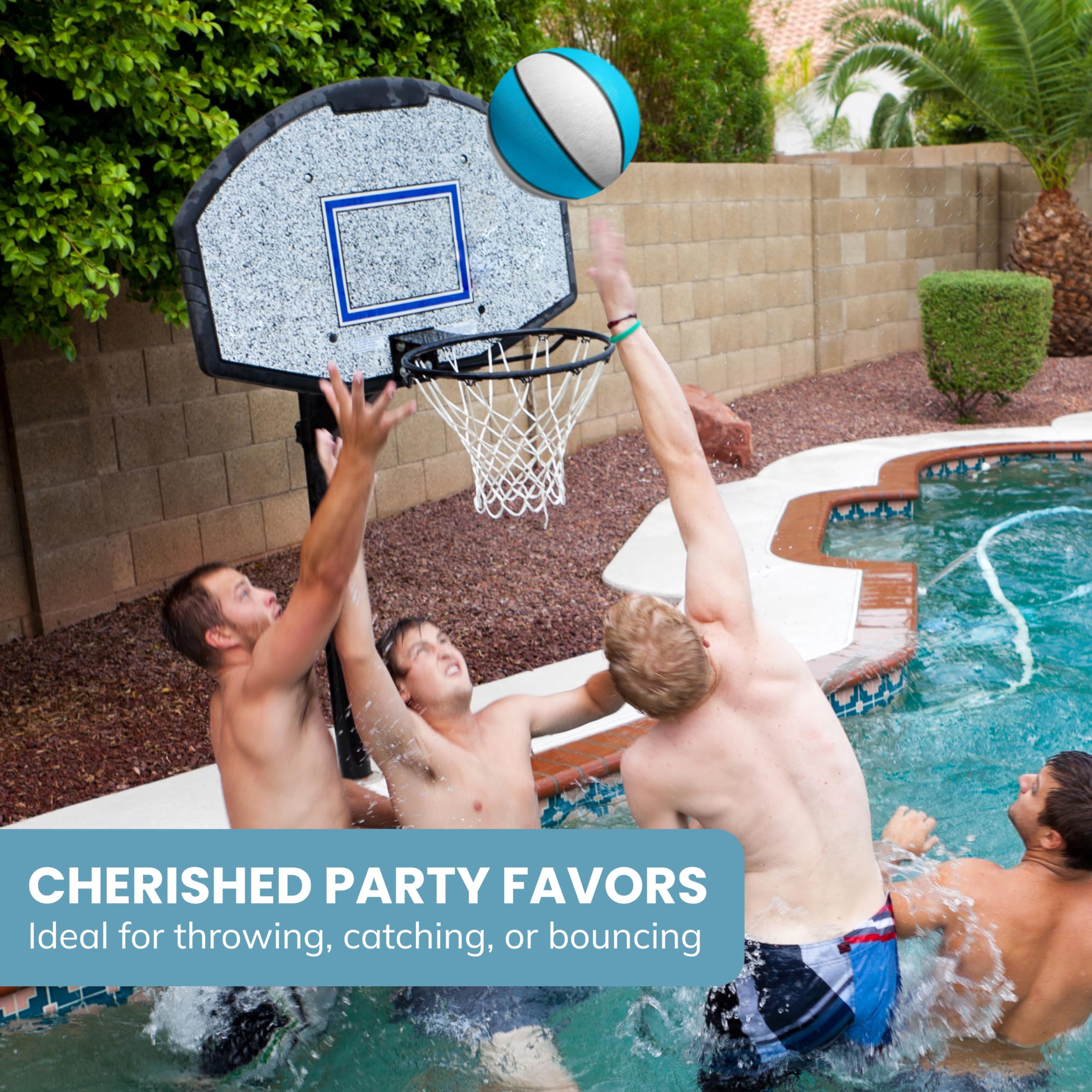 Botabee durable outdoor pool basketball compatible with popular pool hoops