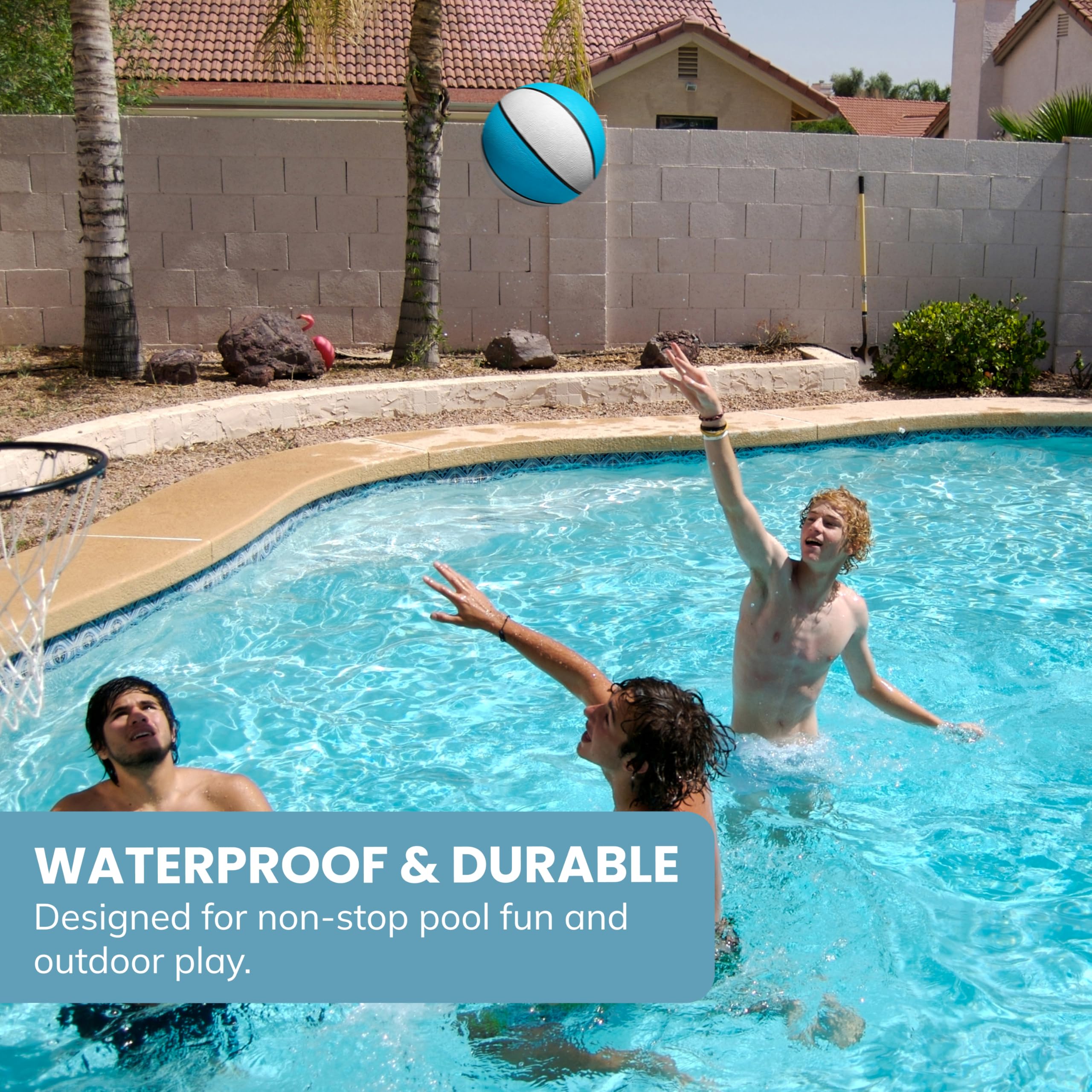 Botabee pool basketball with inlaid textured grip for improved control during games