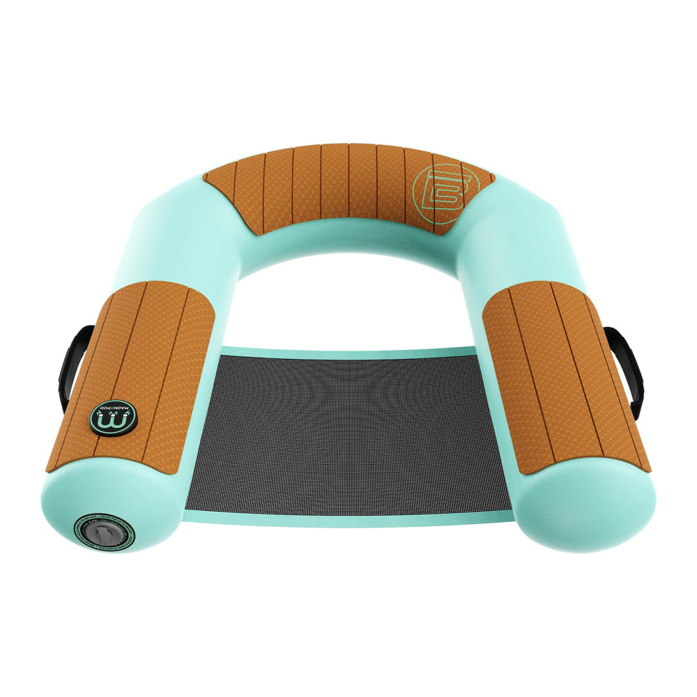BOTE Hangout Sling Chair inflating in minutes for quick setup on water.
