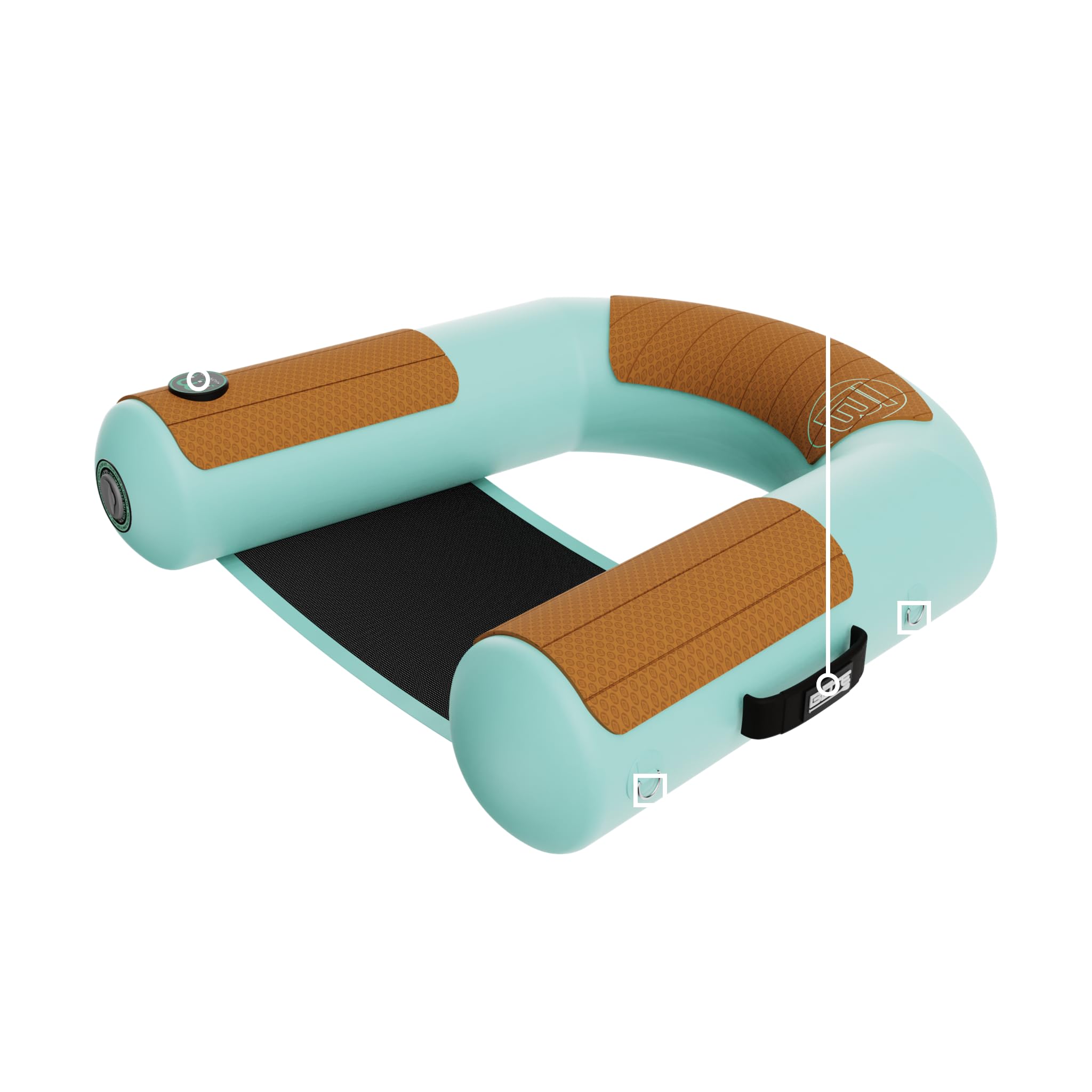 BOTE Hangout Sling Chair includes pump and repair kit for on-the-go readiness.