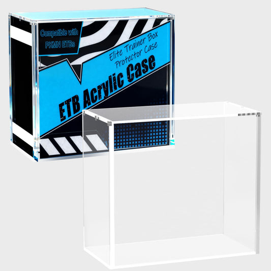 Botyboty acrylic ETB protector case with magnetic top loading for easy access.