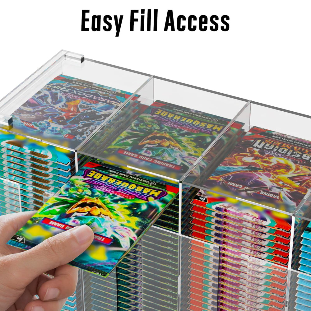 Botyboty five-slot capacity with multiple packs per slot for generous storage.